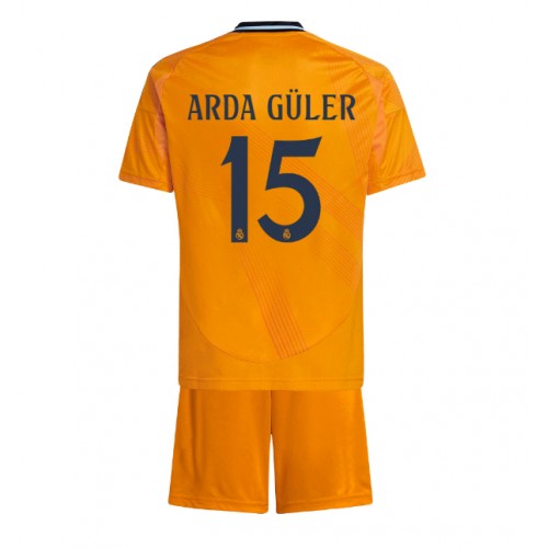 Real Madrid Arda Guler #15 Gostujuci Dres za djecu 2024-25 Kratak Rukav (+ Kratke hlače)